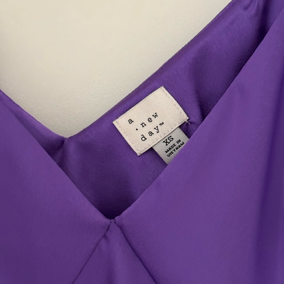 Target A New Day Purple Sateen Midi Dress - Picture 4 of 4